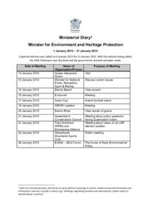 Microsoft Word - Ministerial Diaries January 2015.docx