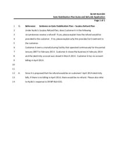 SR‐NP‐NLH‐035  Rate Stabilization Plan Rules and Refunds Application  Page 1 of 1  1   Q. 