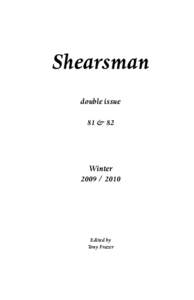 Shearsman double issue 81 & 82 Winter[removed]