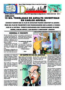 Desde Güigüe Municipio Carlos Arvelo Edo Carab ob o  armas quimicas...? Un millòn de muertos  DPOST. LEGAL N : PP20031CA6B ABRIL, 