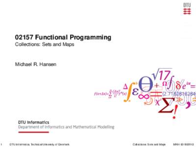 02157 Functional Programming - Collections: Sets and Maps