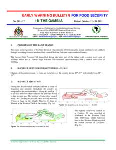 EARLY WARNING BULLETIN FOR FOOD SECURITY IN THE GAMBIA No[removed]Period: October[removed], 2011