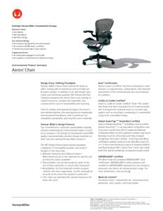 Environmental social science / Building engineering / Sustainable building / Environmental economics / Herman Miller / Ottawa County /  Michigan / Aeron chair / Cradle-to-cradle design / Recycling / Environment / Sustainability / Architecture