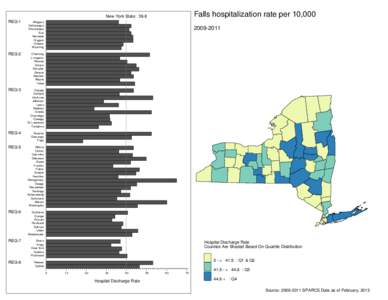 Falls hospitalization rate per 10,000