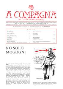 BOLLETTINO TRIMESTRALE, OMAGGIO AI SOCI - SPED. IN A.P. - 45% - ART. 2 COMMA 20/B LEGGEGENOVA Anno XLI, N.S. - N. 1 - Gennaio-MarzoQUOTA ANNUA EURO 30 Tariffa R.O.C.: “Poste Italiane S.p.A. - Spedizio