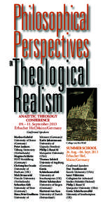 ON  Philosophical Perspectives Theological Realism