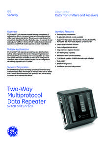 GE Security Fiber Optic Data Transmitters and Receivers