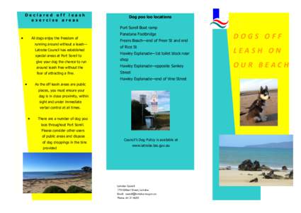 Hawley Beach /  Tasmania / Port Sorell /  Tasmania / Latrobe Council / Leash