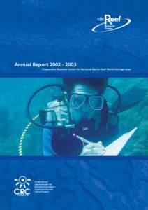 Annual Report[removed]Cooperative Research Centre for the Great Barrier Reef World Heritage Area Established and supported under the Australian Government’s