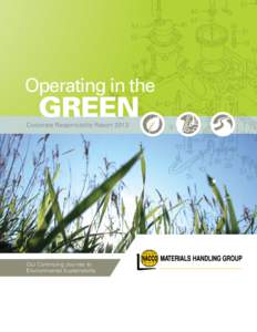 Operating in the  GREEN Corporate Responsibility Report 2013