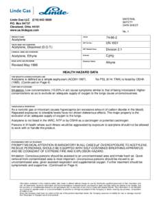 MATERIAL SAFETY DATA SHEET Linde Gas LLC