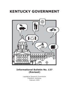 KENTUCKY GOVERNMENT  Informational Bulletin No. 137