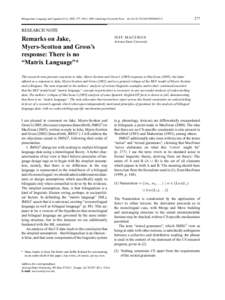 C 2005 Cambridge University Press doi:[removed]S1366728905002312 Bilingualism: Language and Cognition 8 (3), 2005, 277–284  277  RESEARCH NOTE