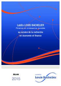 LabEx LOUIS BACHELIER Finance et croissance durable au service de la recherche en économie et finance