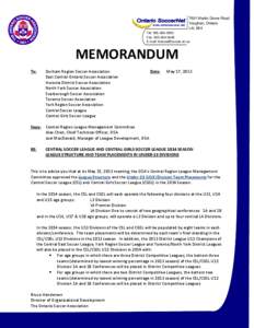 Microsoft Word - CSL & CGSL 2014 Structure & Team Placements in U13 Divisions