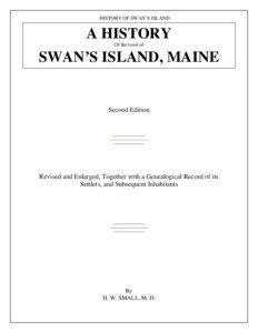 HISTORY OF SWAN’S ISLAND  A HISTORY
