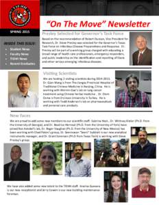 “On The Move” Newsletter SPRING 2015 INSIDE THIS ISSUE:  