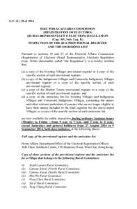 G.N. (E.) 28 of 2014 G.N. ELECTORAL AFFAIRS COMMISSION (REGISTRATION OF ELECTORS)
