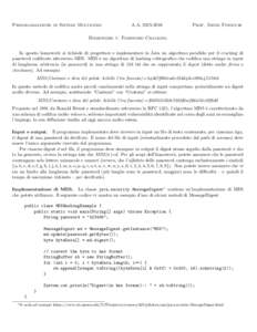 Programmazione di Sistemi Multicore  A.AProf. Irene Finocchi