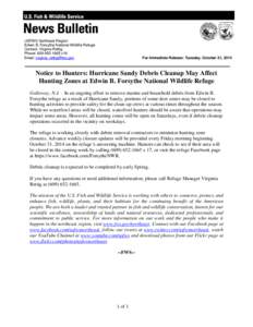 USFWS Northeast Region Edwin B. Forsythe National Wildlife Refuge Contact: Virginia Rettig Phone: [removed]x16 Email: [removed]