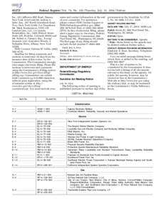 Southwest Power Pool / Energy in the United States / Federal Energy Regulatory Commission / Panhandle Eastern