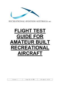 FLIGHT TEST GUIDE FOR AMATEUR BUILT RECREATIONAL AIRCRAFT