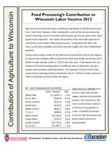 Input-output model / Regional science / Factors of production / Wisconsin / Science / Labour economics / Agriculture / Fei–Ranis model of economic growth / Economics / Economic theories / Labor