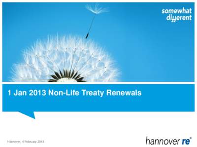 1 Jan 2013 Non-Life Treaty Renewals  Hannover, 4 February 2013 Important note 