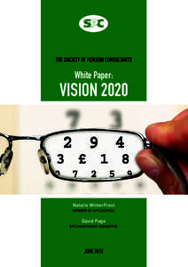 THE SOCIETY OF PENSION CONSULTANTS  White Paper: VISION 2020