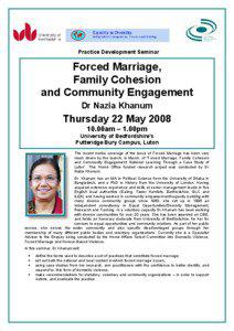 Practice Development Seminar  Forced Marriage,