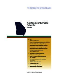 The 2008 Broad Prize for Urban Education  Clayton County Public Schools Georgia