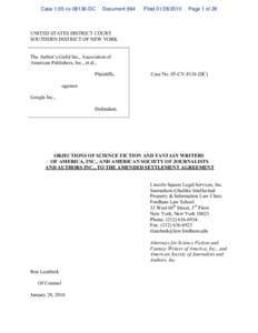 Intellectual property law / Civil law / Class action / Authors Guild / Google Books / National Writers Union / Copyright / American Society of Journalists and Authors / Law / Library science / Information / Data