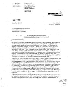 Southern Nuclear Operating Company Vogtle Early Site Permit Application - Revision 5.