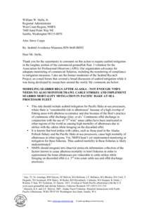 William W. Stelle, Jr. Regional Administrator West Coast Region, NMFS 7600 Sand Point Way NE Seattle, WashingtonAttn: Steve Copps