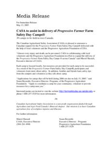 Canadian Agricultural Safety Association / The Progressive Farmer