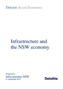 Infrastructure and the NSW economy Prepared for  Infrastructure NSW