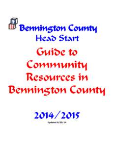 Bennington County Head Start Guide to Community Resources in