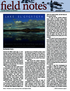 The Polar Field Services Newsletter  L a k e JANUARY 2009