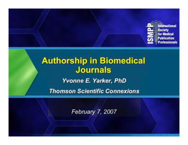 YEY ISMPP Authorship v3[removed]ppt