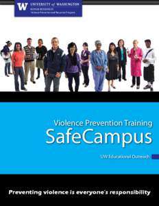 Violence Prevention and Response Program  Violence Prevention Training SafeCampus UW Educational Outreach