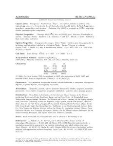 Halide minerals / Aphthitalite / Sodium sulfate / Mirabilite / Potash / Halite / Jarosite / Potassium / Chemistry / Matter / Sulfate minerals