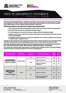 Bachelor of Business / Central Institute of Technology / Challenger Institute of Technology / Hospitality management studies / Northern Melbourne Institute of TAFE / Education / Technical and further education / Vocational education