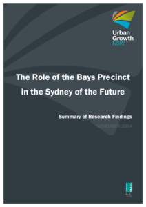 The Role of the Bays Precinct in the Sydney of the Future Summary of Research Findings NOVEMBER 2014  Research context