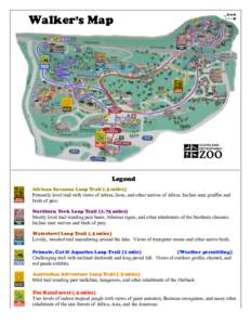 Walker’s Map  North Legend African Savanna Loop Trail (.5 miles)