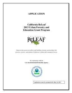 Microsoft Word - California ReLeaf 2013 Environmental Education Grant Application Draft