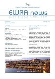 The Bulletin of the European Water Resources Association  ISSUEpublished AprilISSN