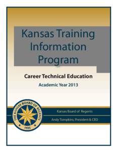 Kansas Training Information Program Career Technical Education Academic Year 2013