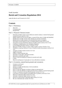 Burial and Cremation Regulations 2014