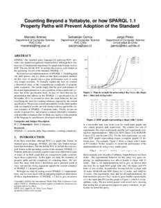 Counting Beyond a Yottabyte, or how SPARQL 1.1 Property Paths will Prevent Adoption of the Standard Marcelo Arenas Sebastián Conca