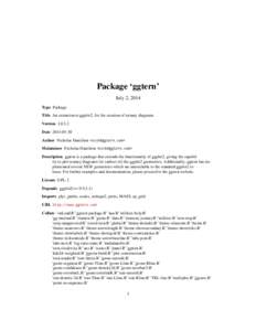 Package ‘ggtern’ July 2, 2014 Type Package Title An extension to ggplot2, for the creation of ternary diagrams. Version[removed]Date[removed]